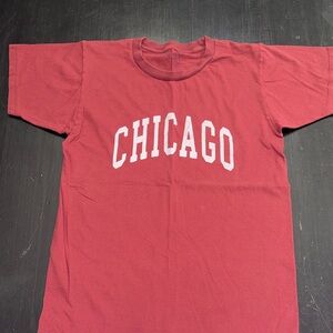 john galt for brandy melville short sleeve dark red t chicago t shirt like new